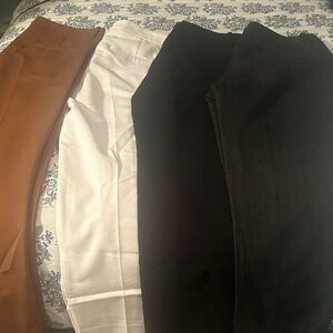 Zara Women's Straight Leg Pants - Brown, White, Black, and Grey